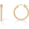 imagePAVOI 14K Gold Plated 925 Sterling Silver Post Cubic Zirconia Hoop Earrings 3015mmYellow Gold