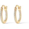 imagePAVOI 14K Gold Plated 925 Sterling Silver Post Cubic Zirconia Hoop Earrings 3015mmYellow Gold