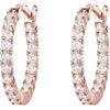 imagePAVOI 14K Gold Plated 925 Sterling Silver Post Cubic Zirconia Hoop Earrings for Women  Elegant Inside Out CZ Stone Hoop EarringsRose Gold