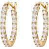 imagePAVOI 14K Gold Plated 925 Sterling Silver Post Cubic Zirconia Hoop Earrings for Women  Elegant Inside Out CZ Stone Hoop EarringsYellow Gold