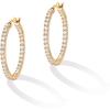 imagePAVOI 14K Gold Plated 925 Sterling Silver Post Cubic Zirconia Hoop Earrings for Women  Elegant Inside Out CZ Stone Hoop EarringsYellow Gold