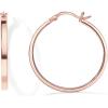 imagePAVOI 14K Gold Plated 925 Sterling Silver Post Lightweight Hoops  20mm  30mm Earring  Gold Hoop Earrings for WomenRose Gold