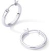 imagePAVOI 14K Gold Plated 925 Sterling Silver Post Lightweight Hoops  20mm  30mm Earring  Gold Hoop Earrings for WomenWhite Gold