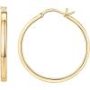 imagePAVOI 14K Gold Plated 925 Sterling Silver Post Lightweight Hoops  20mm  30mm Earring  Gold Hoop Earrings for WomenYellow Gold