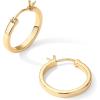 imagePAVOI 14K Gold Plated 925 Sterling Silver Post Lightweight Hoops  20mm  30mm Earring  Gold Hoop Earrings for WomenYellow Gold
