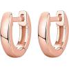 imagePAVOI 14K Gold Plated 925 Sterling Silver Post Ultra Thick Huggie Earring  Womens Mini Hoop Earrings  Gold Plated Small HoopsRose Gold