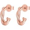 imagePAVOI 14K Gold Plated 925 Sterling Silver Post Ultra Thick Huggie Earring  Womens Mini Hoop Earrings  Gold Plated Small HoopsRose Gold
