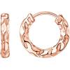 imagePAVOI 14K Gold Plated 925 Sterling Silver Post Ultra Thick Huggie Earring  Womens Mini Hoop Earrings  Gold Plated Small HoopsRose Gold