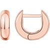 imagePAVOI 14K Gold Plated 925 Sterling Silver Post Ultra Thick Huggie Earring  Womens Mini Hoop Earrings  Gold Plated Small HoopsRose Gold