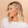 imagePAVOI 14K Gold Plated 925 Sterling Silver Post Ultra Thick Huggie Earring  Womens Mini Hoop Earrings  Gold Plated Small HoopsRose Gold