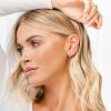 imagePAVOI 14K Gold Plated 925 Sterling Silver Post Ultra Thick Huggie Earring  Womens Mini Hoop Earrings  Gold Plated Small HoopsRose Gold