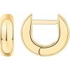 imagePAVOI 14K Gold Plated 925 Sterling Silver Post Ultra Thick Huggie Earring  Womens Mini Hoop Earrings  Gold Plated Small HoopsVermeil Gold