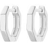 imagePAVOI 14K Gold Plated 925 Sterling Silver Post Ultra Thick Huggie Earring  Womens Mini Hoop Earrings  Gold Plated Small HoopsWhite Gold