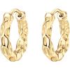 imagePAVOI 14K Gold Plated 925 Sterling Silver Post Ultra Thick Huggie Earring  Womens Mini Hoop Earrings  Gold Plated Small HoopsYellow Gold