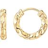 imagePAVOI 14K Gold Plated 925 Sterling Silver Post Ultra Thick Huggie Earring  Womens Mini Hoop Earrings  Gold Plated Small HoopsYellow Gold