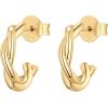imagePAVOI 14K Gold Plated 925 Sterling Silver Post Ultra Thick Huggie Earring  Womens Mini Hoop Earrings  Gold Plated Small HoopsYellow Gold