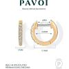 imagePAVOI 14K Gold Plated Cubic Zirconia Cuff Earrings Huggie StudWhite Gold