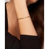 imagePAVOI 14K Gold Plated Cubic Zirconia Solitaire Diamond Bracelet  Bridesmaid Bracelets  Curb Cable Bracelets for WomenChain