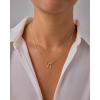 imagePAVOI 14K Gold Plated Dainty Cubic Zirconia Pendant Necklace for Women  Dot Elephant Butterfly Pineapple Lock Knot Palm Tree Bow Smiley Pendant  Layering Chain NecklacesYellow Gold
