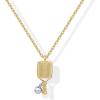 imagePAVOI 14K Gold Plated Dainty Cubic Zirconia Pendant Necklace for Women  Dot Elephant Butterfly Pineapple Lock Knot Palm Tree Bow Smiley Pendant  Layering Chain NecklacesYellow Gold
