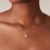imagePAVOI 14K Gold Plated Dainty Cubic Zirconia Pendant Necklace for Women  Dot Elephant Butterfly Pineapple Lock Knot Palm Tree Bow Smiley Pendant  Layering Chain NecklacesYellow Gold