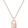 imagePAVOI 14K Gold Plated Dainty Cubic Zirconia Pendant Necklace for Women  Dot Elephant Butterfly Pineapple Lock Knot Palm Tree Bow Smiley Pendant  Layering Chain NecklacesRose Gold