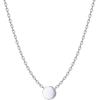 imagePAVOI 14K Gold Plated Dainty Cubic Zirconia Pendant Necklace for Women  Dot Elephant Butterfly Pineapple Lock Knot Palm Tree Bow Smiley Pendant  Layering Chain NecklacesWhite Gold
