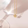 imagePAVOI 14K Gold Plated Dainty Cubic Zirconia Pendant Necklace for Women  Dot Elephant Butterfly Pineapple Lock Knot Palm Tree Bow Smiley Pendant  Layering Chain NecklacesYellow Gold