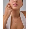 imagePAVOI 14K Gold Plated Dainty Cubic Zirconia Pendant Necklace for Women  Dot Elephant Butterfly Pineapple Lock Knot Palm Tree Bow Smiley Pendant  Layering Chain NecklacesYellow Gold