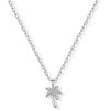 imagePAVOI 14K Gold Plated Dainty Cubic Zirconia Pendant Necklace for Women  Dot Elephant Butterfly Pineapple Lock Knot Palm Tree Bow Smiley Pendant  Layering Chain NecklacesWhite Gold