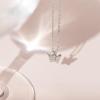 imagePAVOI 14K Gold Plated Dainty Cubic Zirconia Pendant Necklace for Women  Dot Elephant Butterfly Pineapple Lock Knot Palm Tree Bow Smiley Pendant  Layering Chain NecklacesWhite Gold