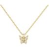 imagePAVOI 14K Gold Plated Dainty Cubic Zirconia Pendant Necklace for Women  Dot Elephant Butterfly Pineapple Lock Knot Palm Tree Bow Smiley Pendant  Layering Chain NecklacesYellow Gold