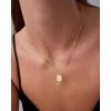 imagePAVOI 14K Gold Plated Dainty Cubic Zirconia Pendant Necklace for Women  Dot Elephant Butterfly Pineapple Lock Knot Palm Tree Bow Smiley Pendant  Layering Chain NecklacesYellow Gold