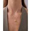 imagePAVOI 14K Gold Plated Dainty Cubic Zirconia Pendant Necklace for Women  Dot Elephant Butterfly Pineapple Lock Knot Palm Tree Bow Smiley Pendant  Layering Chain NecklacesYellow Gold