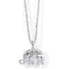 imagePAVOI 14K Gold Plated Dainty Cubic Zirconia Pendant Necklace for Women  Dot Elephant Butterfly Pineapple Lock Knot Palm Tree Bow Smiley Pendant  Layering Chain NecklacesWhite Gold