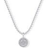 imagePAVOI 14K Gold Plated Dainty Cubic Zirconia Pendant Necklace for Women  Dot Elephant Butterfly Pineapple Lock Knot Palm Tree Bow Smiley Pendant  Layering Chain NecklacesWhite Gold