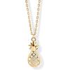 imagePAVOI 14K Gold Plated Dainty Cubic Zirconia Pendant Necklace for Women  Dot Elephant Butterfly Pineapple Lock Knot Palm Tree Bow Smiley Pendant  Layering Chain NecklacesYellow Gold