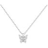 imagePAVOI 14K Gold Plated Dainty Cubic Zirconia Pendant Necklace for Women  Dot Elephant Butterfly Pineapple Lock Knot Palm Tree Bow Smiley Pendant  Layering Chain NecklacesWhite Gold