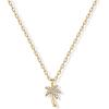 imagePAVOI 14K Gold Plated Dainty Cubic Zirconia Pendant Necklace for Women  Dot Elephant Butterfly Pineapple Lock Knot Palm Tree Bow Smiley Pendant  Layering Chain NecklacesYellow Gold