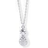 imagePAVOI 14K Gold Plated Dainty Cubic Zirconia Pendant Necklace for Women  Dot Elephant Butterfly Pineapple Lock Knot Palm Tree Bow Smiley Pendant  Layering Chain NecklacesWhite Gold