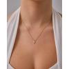 imagePAVOI 14K Gold Plated Dainty Cubic Zirconia Pendant Necklace for Women  Dot Elephant Butterfly Pineapple Lock Knot Palm Tree Bow Smiley Pendant  Layering Chain NecklacesYellow Gold