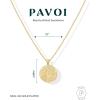 imagePAVOI 14K Gold Plated Engraved Coin Pendant Necklaces for Women  Byzantine Coin Pendants  Bohemian NecklaceYellow Gold