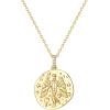 imagePAVOI 14K Gold Plated Engraved Coin Pendant Necklaces for Women  Byzantine Coin Pendants  Bohemian NecklaceYellow Gold