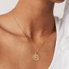 imagePAVOI 14K Gold Plated Engraved Coin Pendant Necklaces for Women  Byzantine Coin Pendants  Bohemian NecklaceYellow Gold