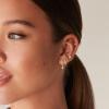 imagePAVOI 14K Gold Plated Gold Vermeil S925 Sterling Silver Cuff Earrings Huggie Stud  Small Hoop Earrings for WomenYellow Gold