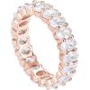 imagePAVOI 14K Gold Plated Rings  Oval Cubic Zirconia Love Ring and Eternity Ring  5mm Stackable for WomenRose Gold