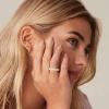 imagePAVOI 14K Gold Plated Rings  Oval Cubic Zirconia Love Ring and Eternity Ring  5mm Stackable for WomenRose Gold