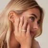 imagePAVOI 14K Gold Plated Rings  Oval Cubic Zirconia Love Ring and Eternity Ring  5mm Stackable for WomenYellow Gold