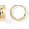 imagePAVOI 14K Gold Plated Sterling Silver Post Huggie Earrings  Small Hoop Earrings for Women18K Gold Vermeil
