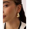 imagePAVOI 14K Gold Plated Sterling Silver Post Split Huggie Earrings  RoseWhiteYellow Gold Earrings for WomenChunky